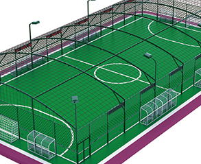 专业的笼式足球场草坪