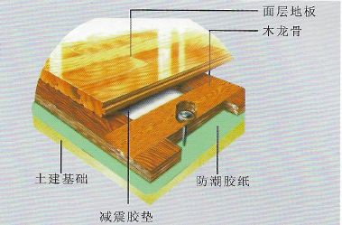 运动木地板结构